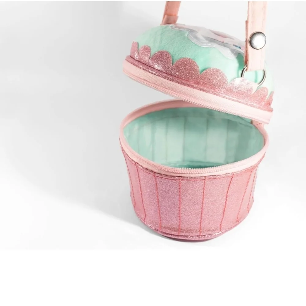 Claire's Girl Cup Cake Mint and Pink with Floral Applique🔥5$ If You Get Bunddle